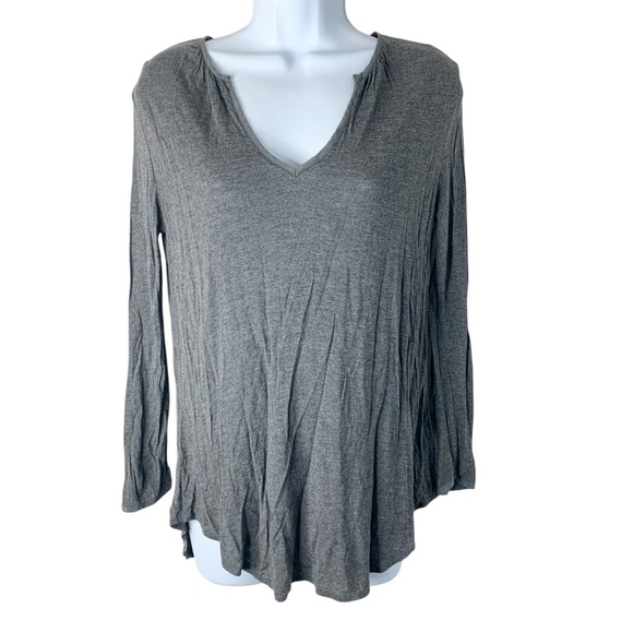 Aritzia Babaton Women's Top Blouse Charcoal Grey 3/4 Length Sleeve Size XS - Picture 3 of 16